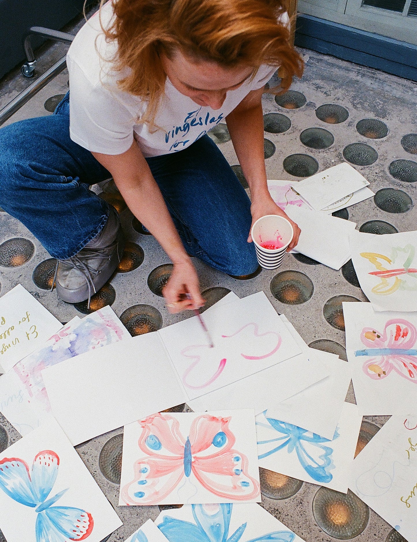 Fine Jersey Oh Land Tee, White