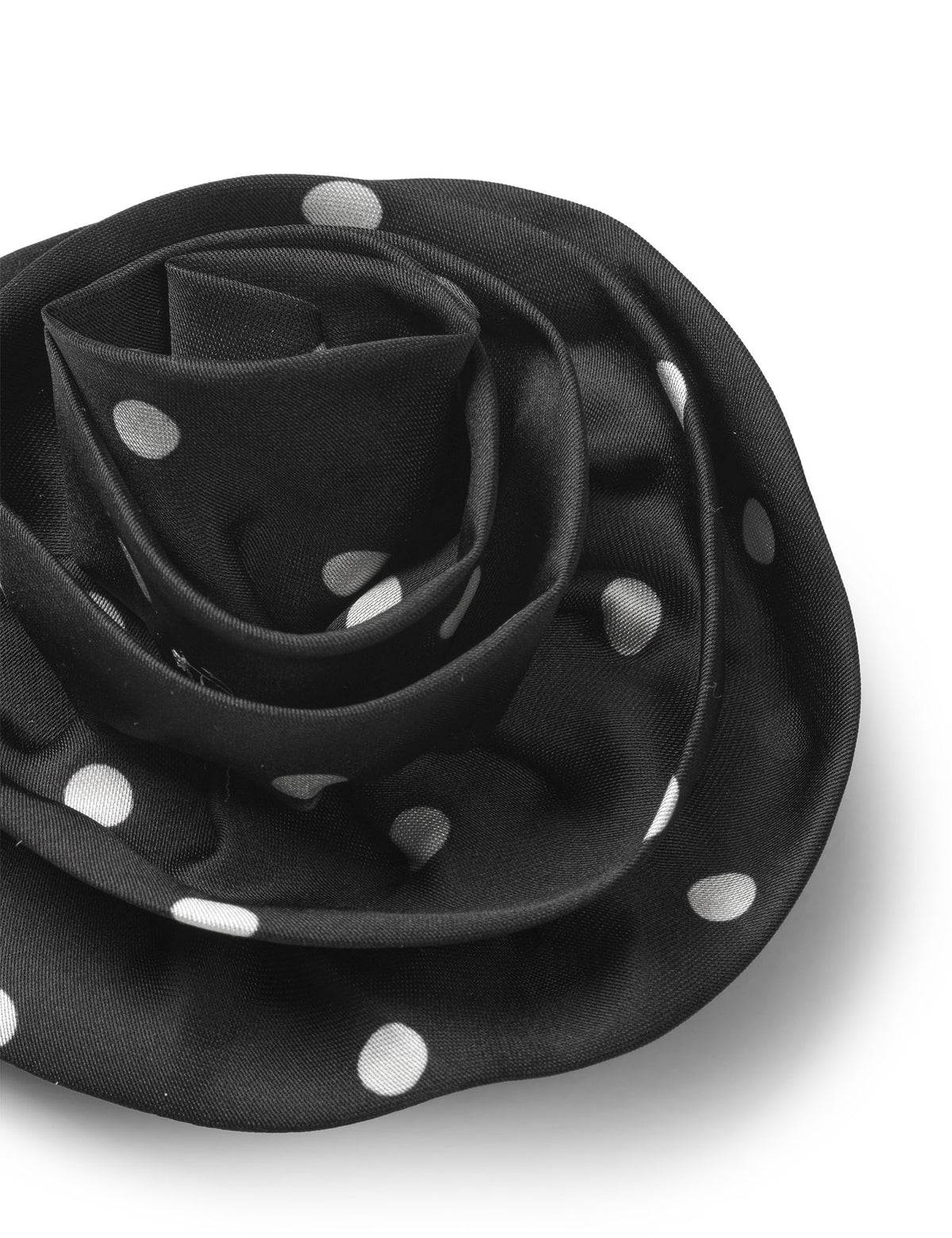 MN Rose Brooch, Dot Black/White