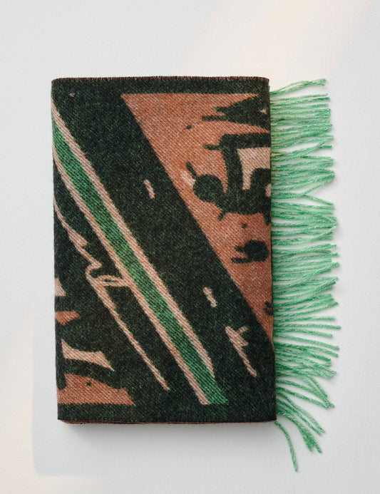 Woven Wool Vibskov Scarf, Brown