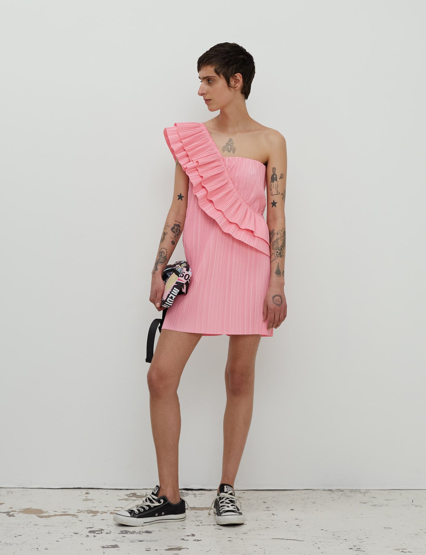 Paper Pleat Boxberg Dress,  Cotton Candy