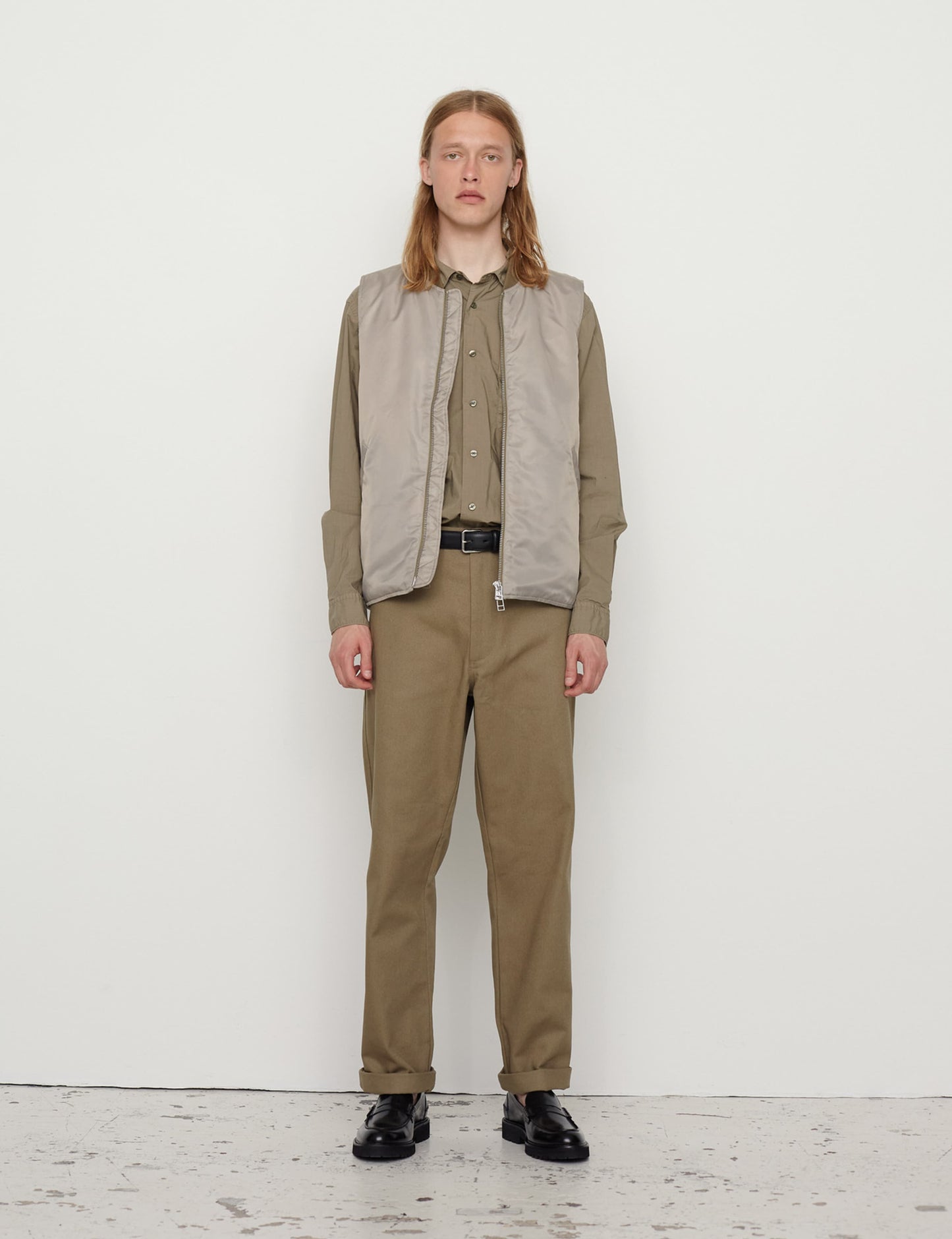 Tight Twill Serpico Vest, Vintage Khaki