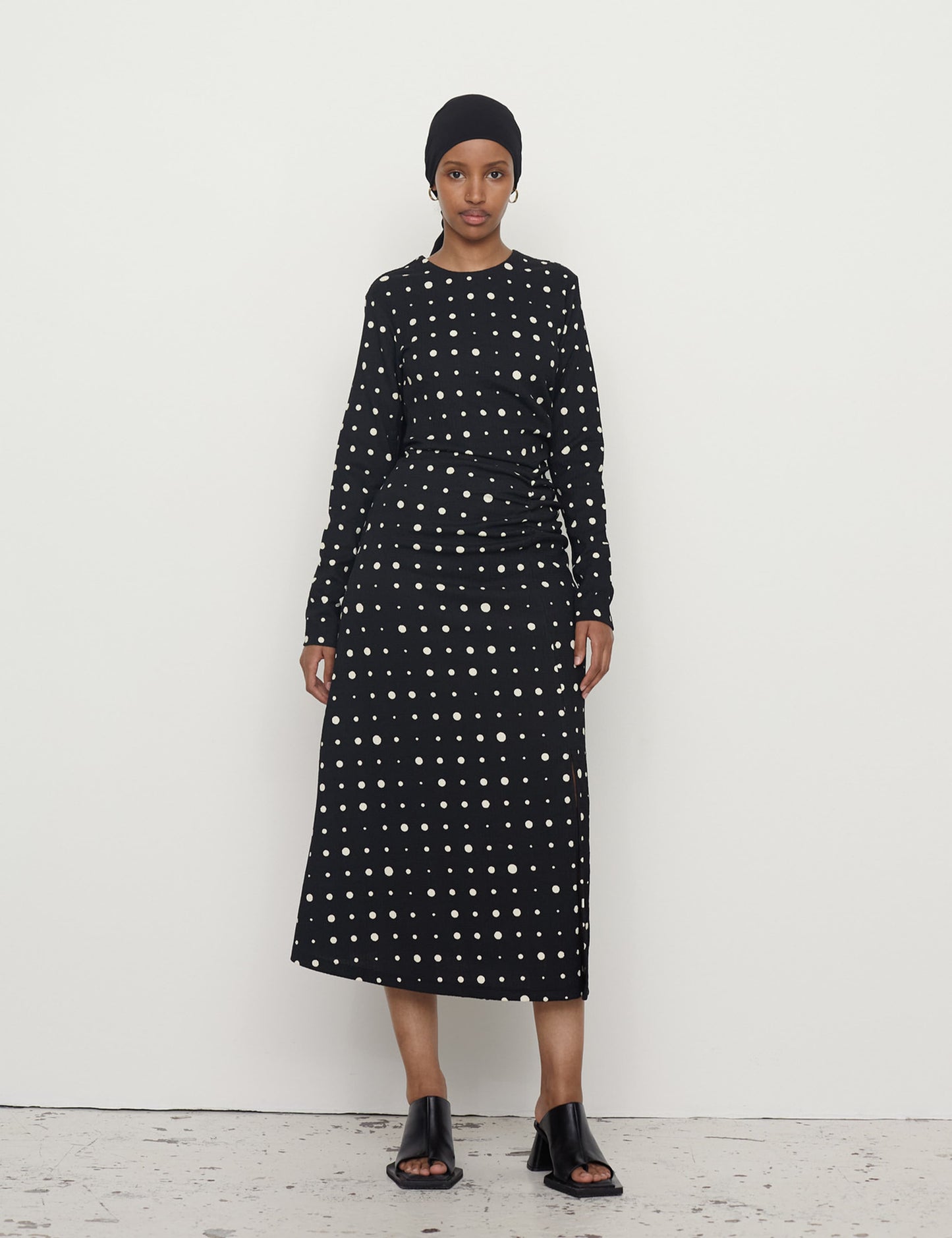 Pollux Beatriz Dress AOP, Mini Dot Play AOP/Black