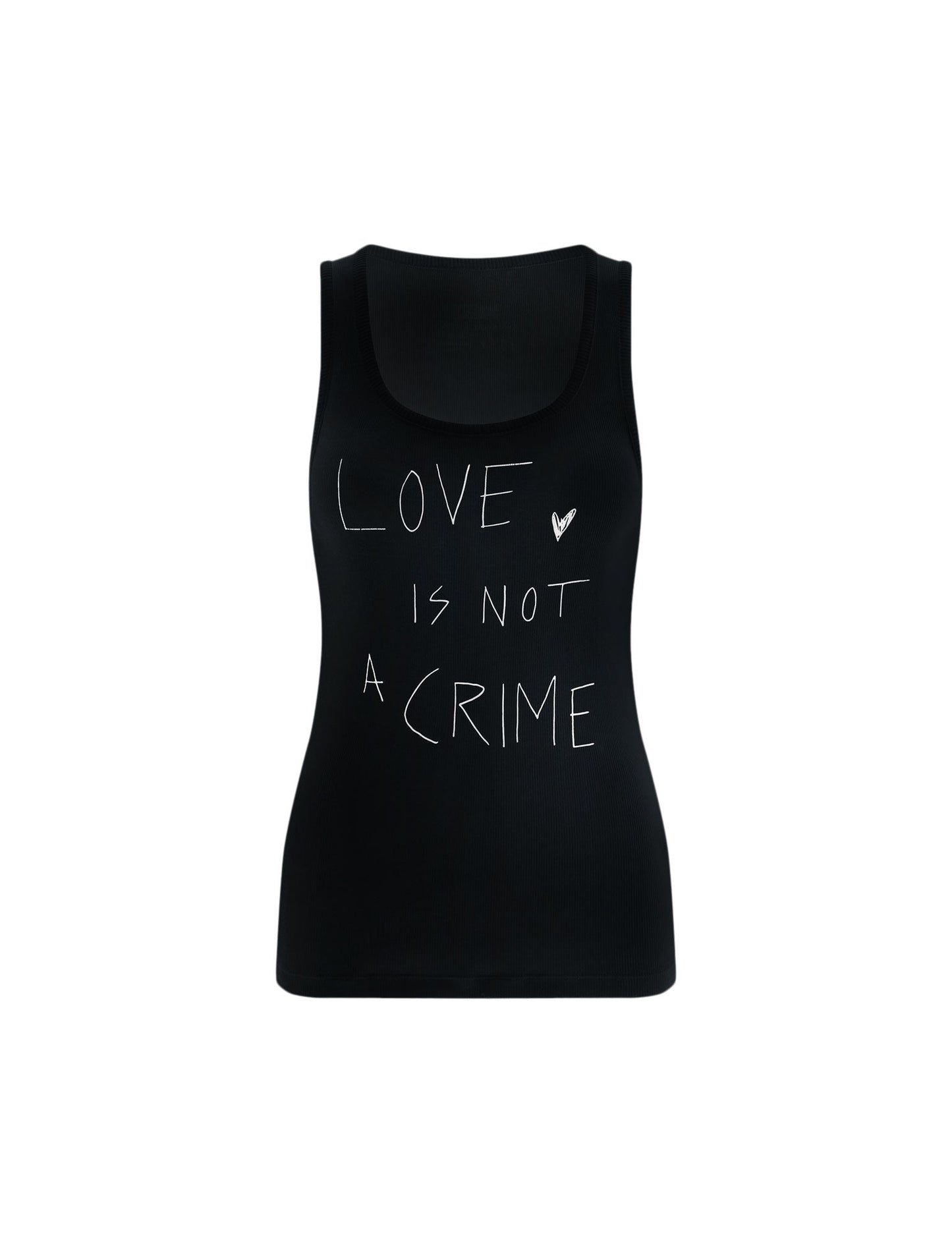 2x2 Cotton Amour Tank Top,  Black